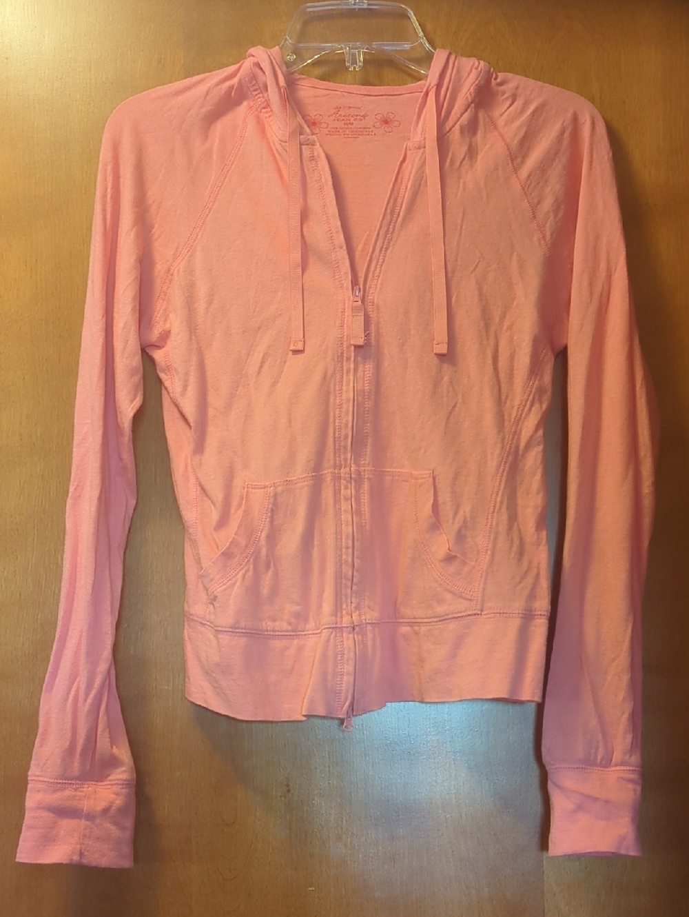 Arizona Jean Company Salmon Zip-Up Hoodie with Hood